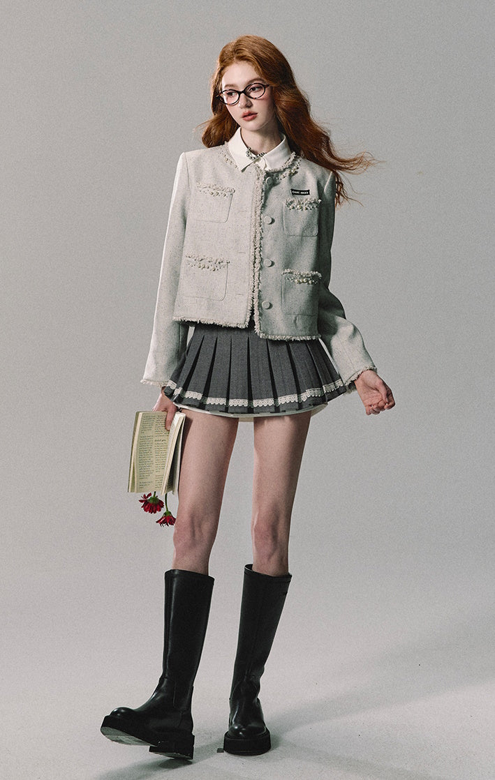 【CLANE】PEARL DOT JACKET PEARL DOT JACKET グレー