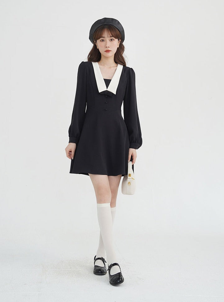 POINTED COLLAR DRESS