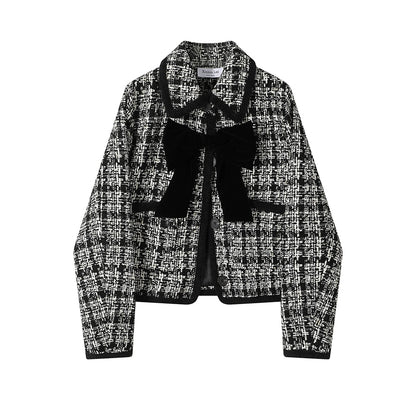 Big Bow Tweed Down Jacket ビッグ リボン ツイード キルティング ダウン ジャケット