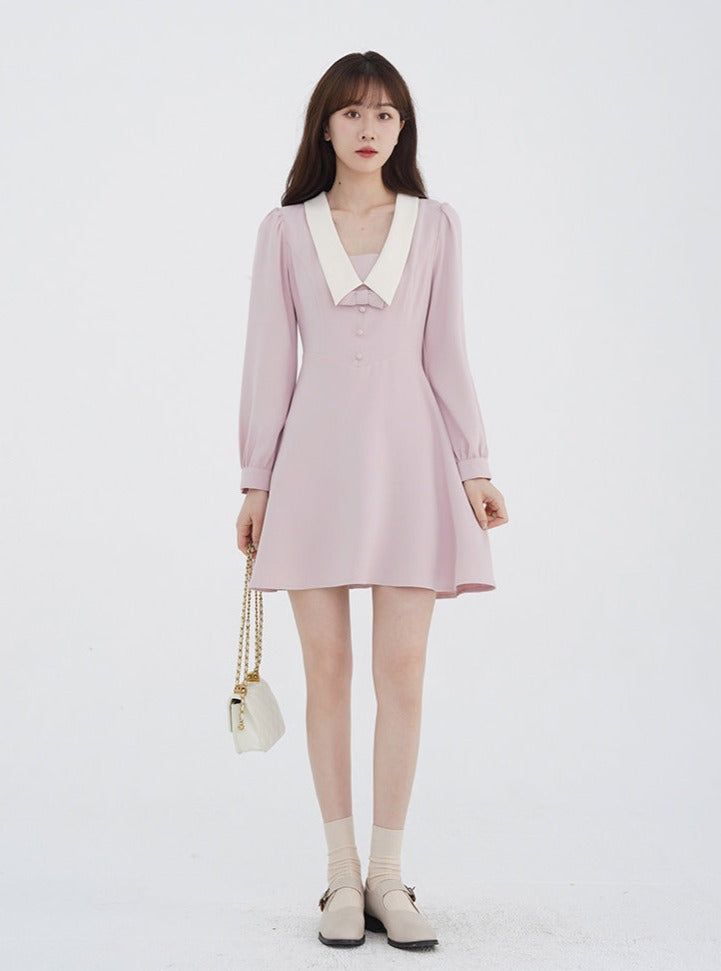 POINTED COLLAR DRESS