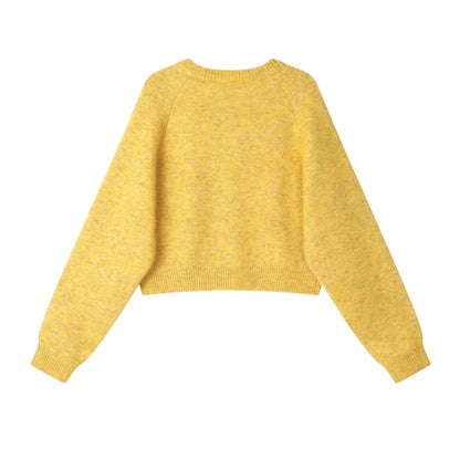 XinmonLee simple temperament soft waxy sweater jacket シンプルな気質の柔らかいワックスセータージャケット