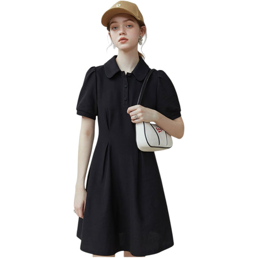 FANSILANEN Polo collar knitted dress female ポロカラー ニット ドレス