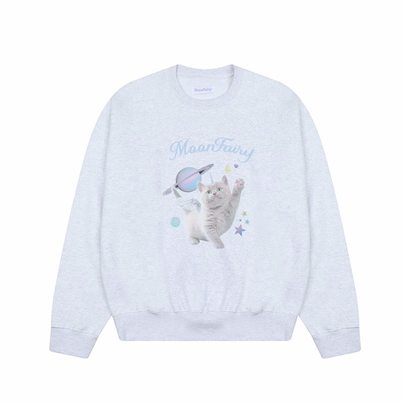 KITTEN PRINT SWEATER キャット プリント トレーナー