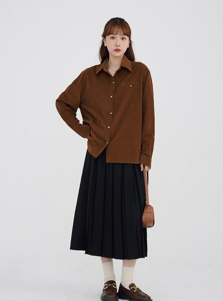 LOOSE CORDUROY SHIRT