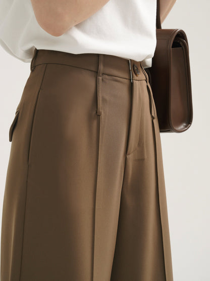 HIGH-WAIST STRAIGHT PANTS