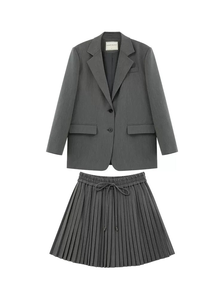 2024SS Casual Jacket Pleated Skirt Suit Setup ジャケット プリーツスカート スーツ セットアップ