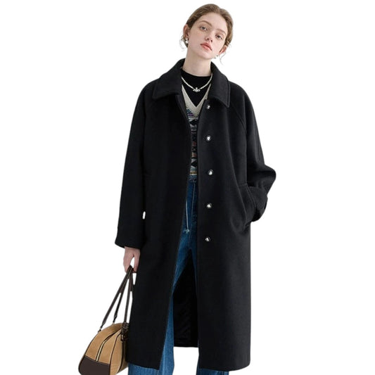 luxury wool coat 高級感のある ウール調コート