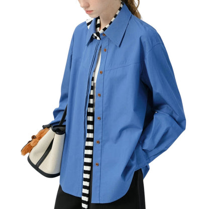 Women's Shirt Fashion High-end Book Style Lapel Jacket Top ファッション ハイエンド ブックスタイル ラペルジャケット トップ