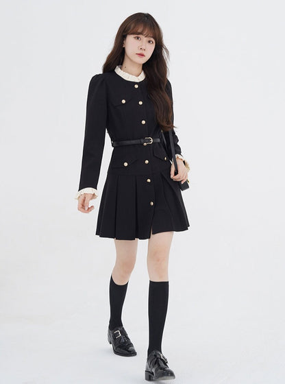 TWO-PIECE LONG-SLEEVE DRESS