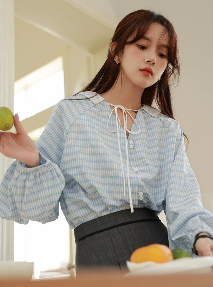 BLUE STRIPE LOOSE SHIRT