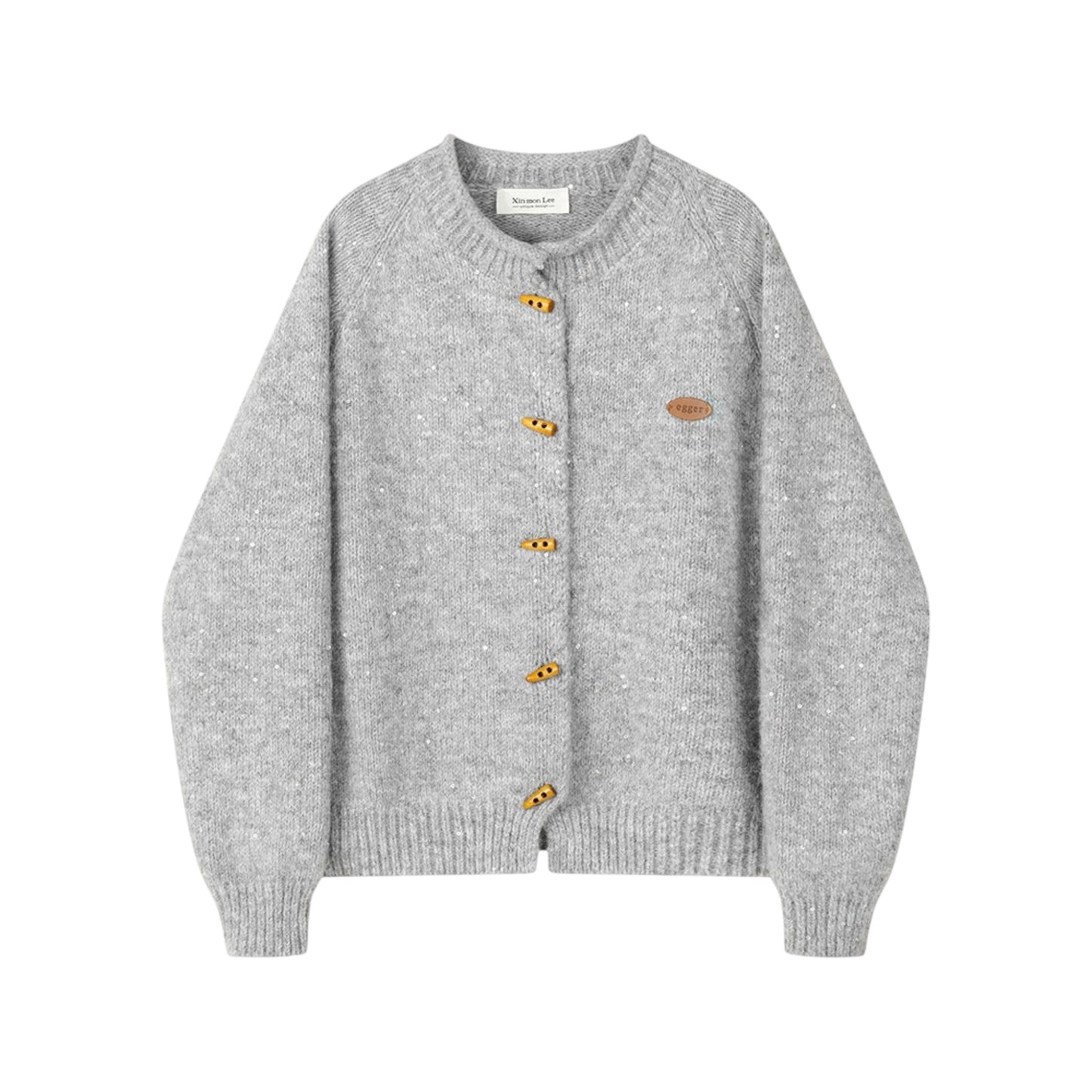 XinmonLee Horn button design sweet knitted cardigan ホーンボタンデザイン ニットカーディガン