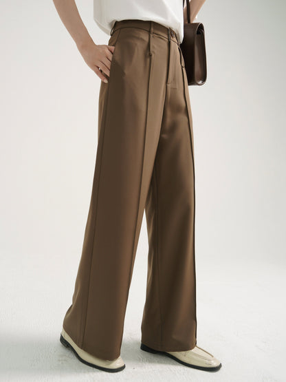 HIGH-WAIST STRAIGHT PANTS