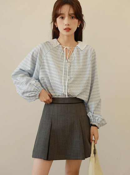 BLUE STRIPE LOOSE SHIRT