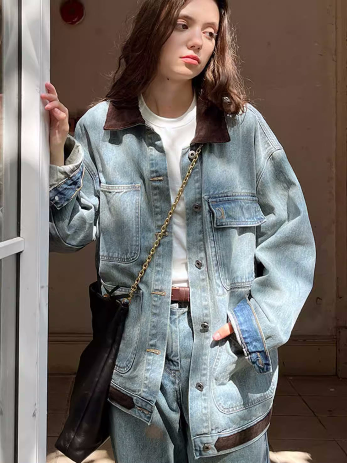 2tone Long Denim Jacket ツートーン ロング デニム ジャケット