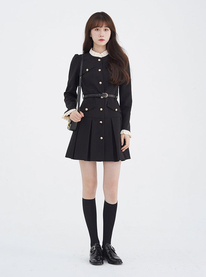 TWO-PIECE LONG-SLEEVE DRESS