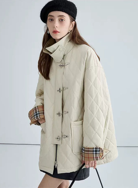 SQUARE COLLAR COTTON DUFFEL QUILTED COAT JACKET スクエア カラー コットン ダッフル キルティング コート ジャケット