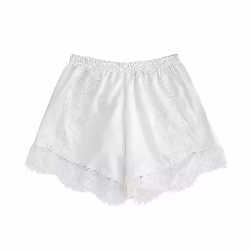 Lace High Waist Flat Leg Pants レースハイウエストフラットレッグパンツ ペチコート