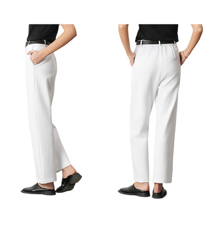 High End Straight Pant Black & White ハイエンド　シンプル　ストレートパンツ　カジュアルも綺麗にも