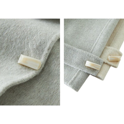 FANSILANEN imitation horn button retro lapel wool double-faced coat イミテーションホーンボタン レトロラペル ウール ダブルフェイスコート