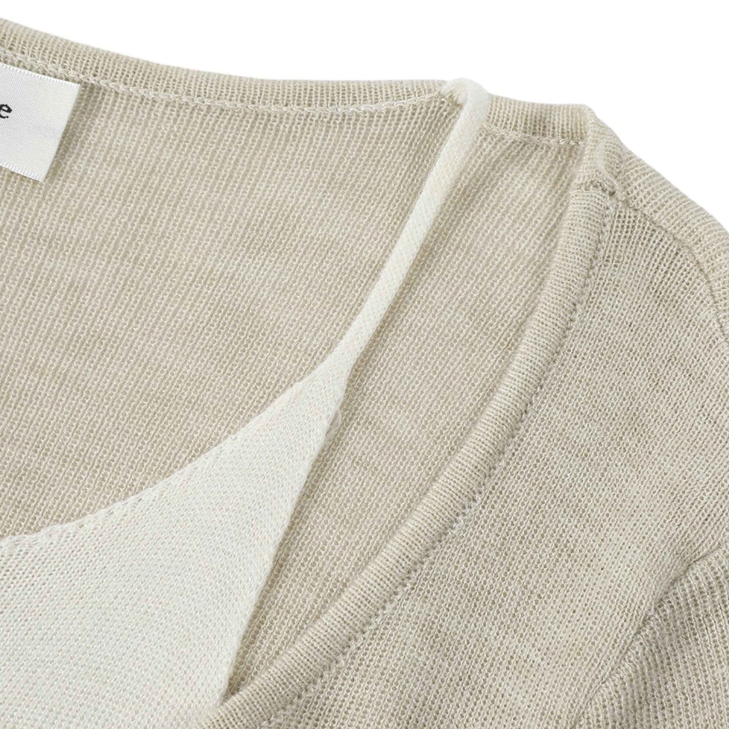 Éclat Rouge Cardigan | 深紅のレッド Vネックカーディガン