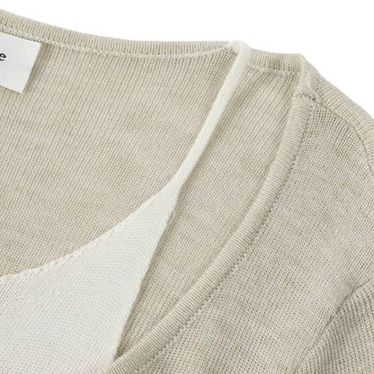 Éclat Rouge Cardigan | 深紅のレッド Vネックカーディガン