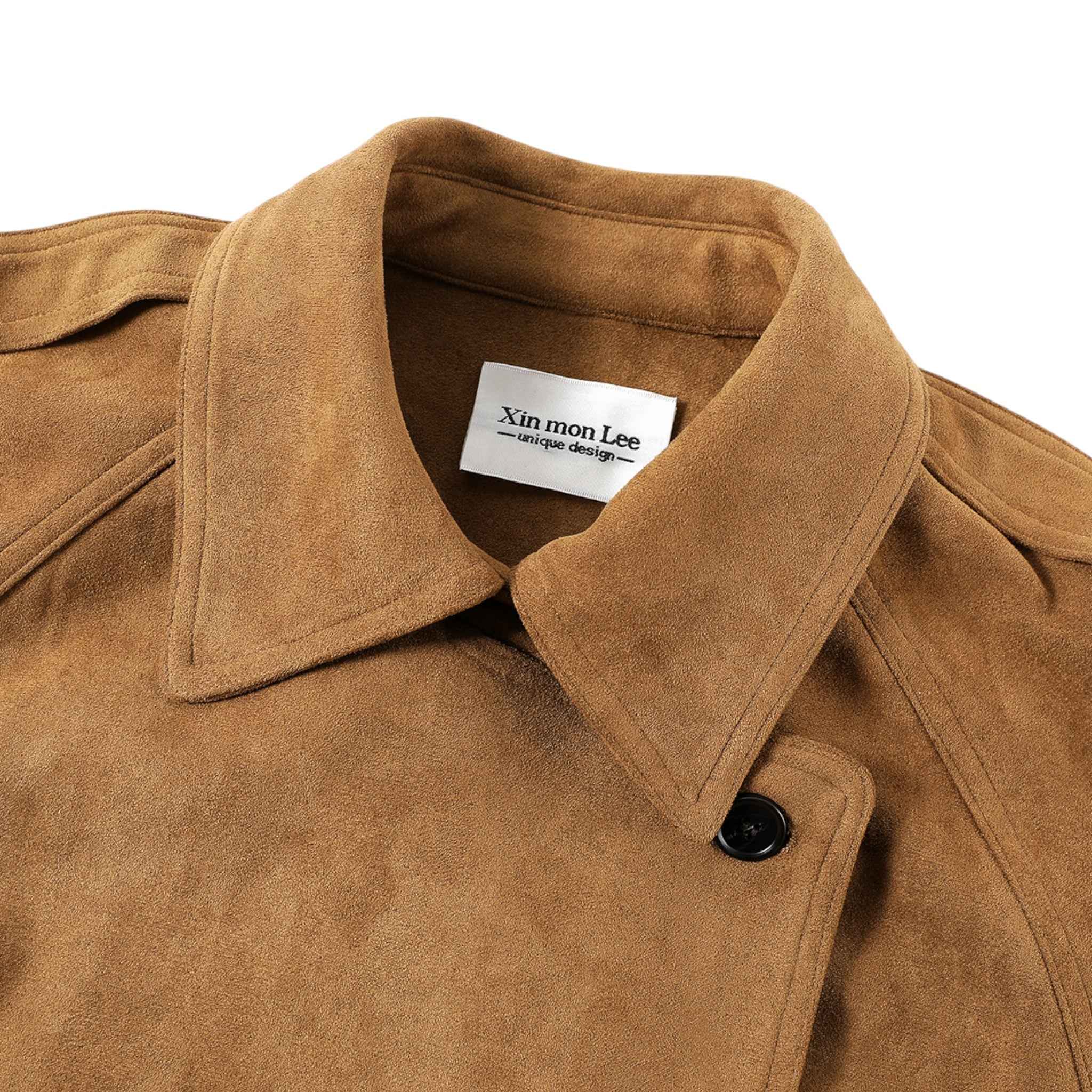 ブラウン スエード ダブルブレストジャケット スエード ダブルブレスト ジャケット】秋冬コーデを格上げする