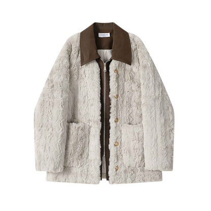 Luxury Sheep Fur Coat ポロカラー シープファーコート