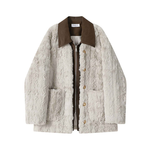 Luxury Sheep Fur Coat ポロカラー シープファーコート