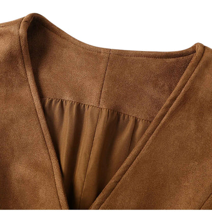 "Éclat Suede Vest" | ヴィンテージライク スエードベスト