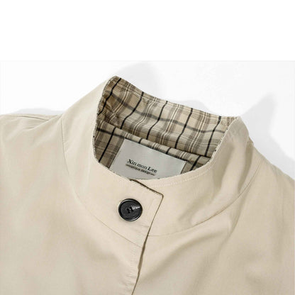 Autumn Muse | チェック柄異素材MIX トレンチコート