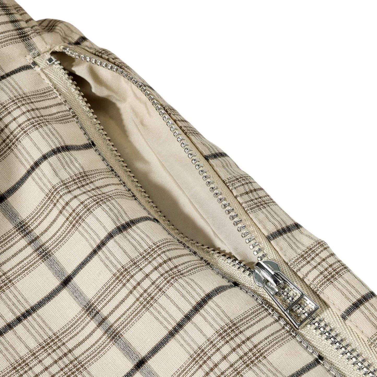 Autumn Muse | チェック柄異素材MIX トレンチコート