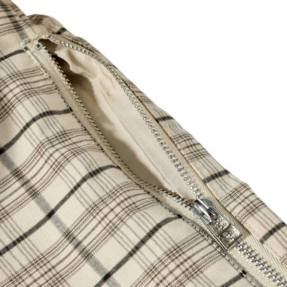 Autumn Muse | チェック柄異素材MIX トレンチコート