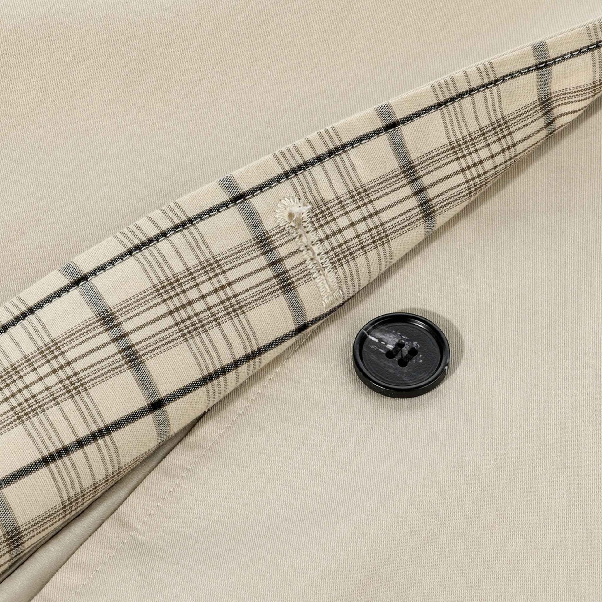 Autumn Muse | チェック柄異素材MIX トレンチコート