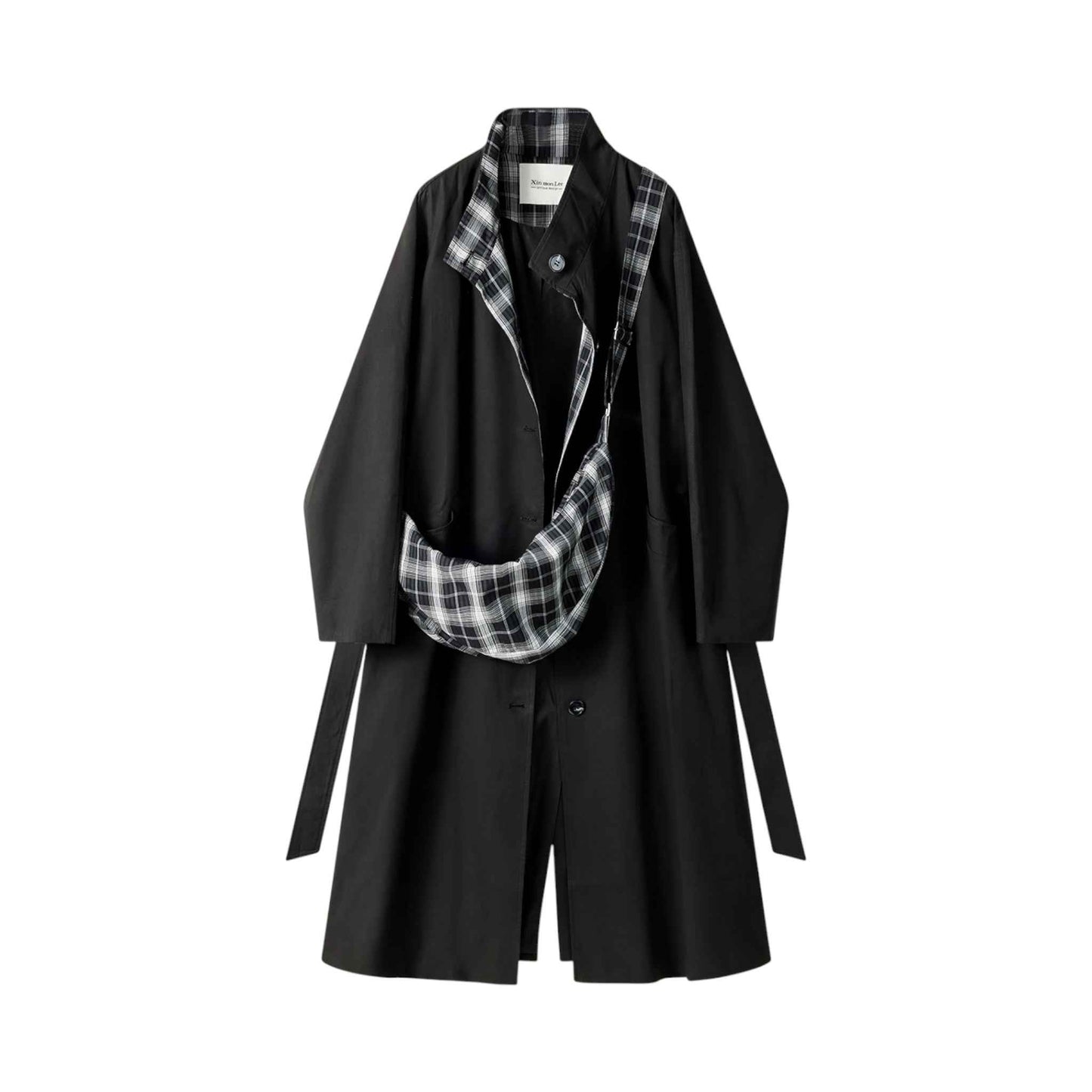 Autumn Muse | チェック柄異素材MIX トレンチコート