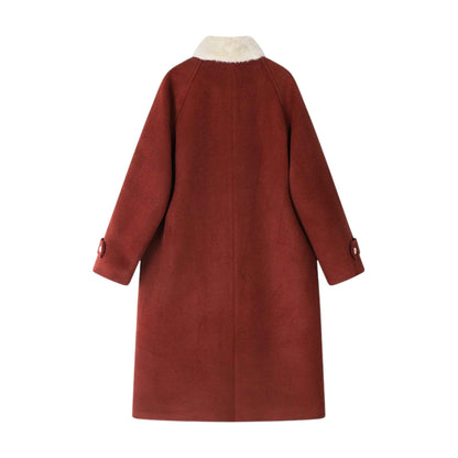 Elegant Hepburn Style Gray Coat - ヘップバーン ロングコート