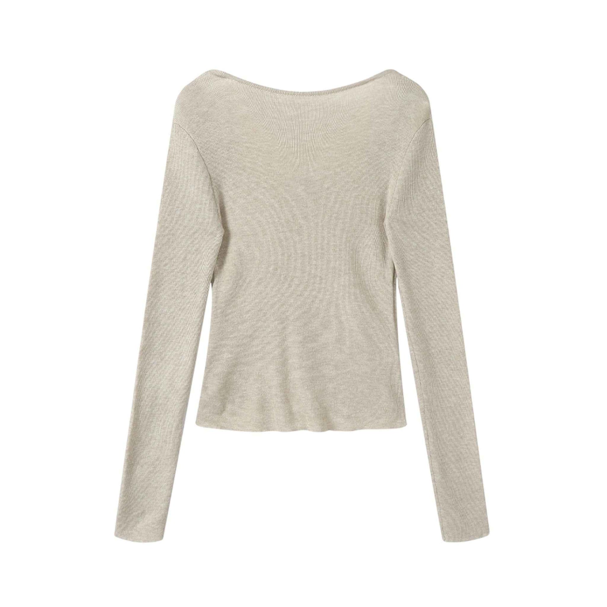 Éclat Rouge Cardigan | 深紅のレッド Vネックカーディガン