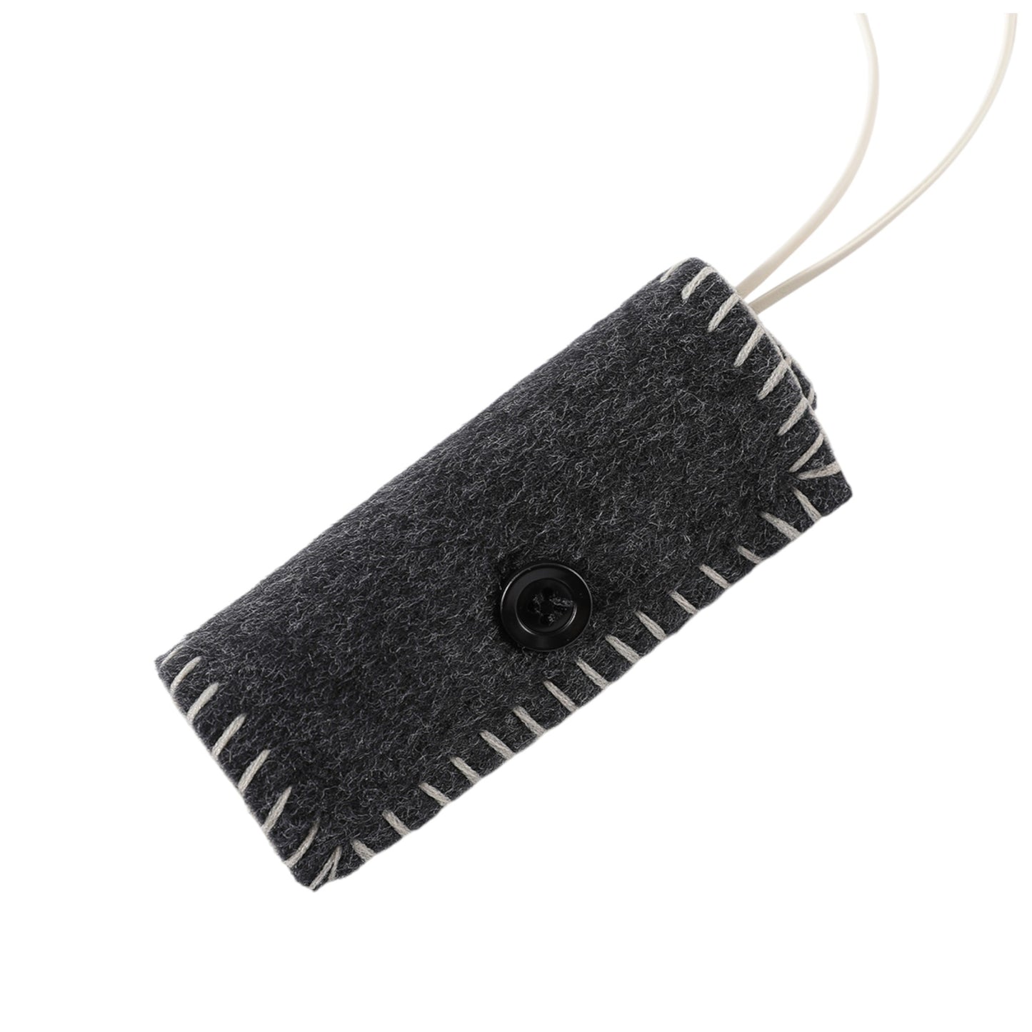 付属品の拡大画像。滑らかなウールの質感と丁寧な縫製がわかる詳細ショット。