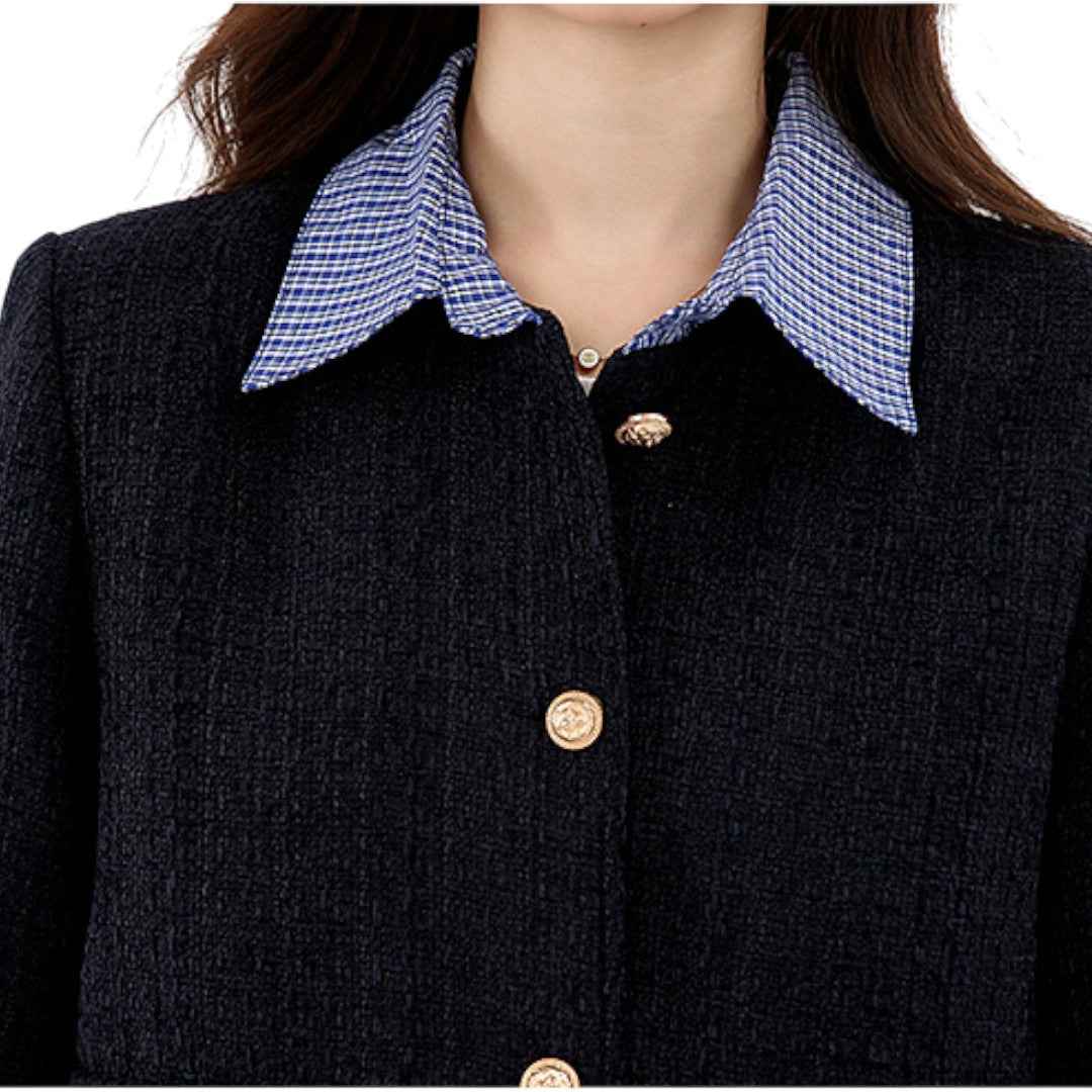 Luxury French フレンチ格子ジャケット