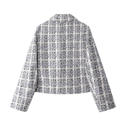 Timeless Lady | フレンチシック チェック柄 ツイードジャケット