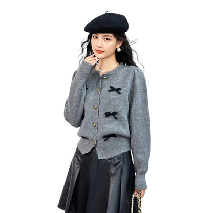 La Chapelle Puella fashion cardigan bow sweater ファッション カーディガン ボウ セーター