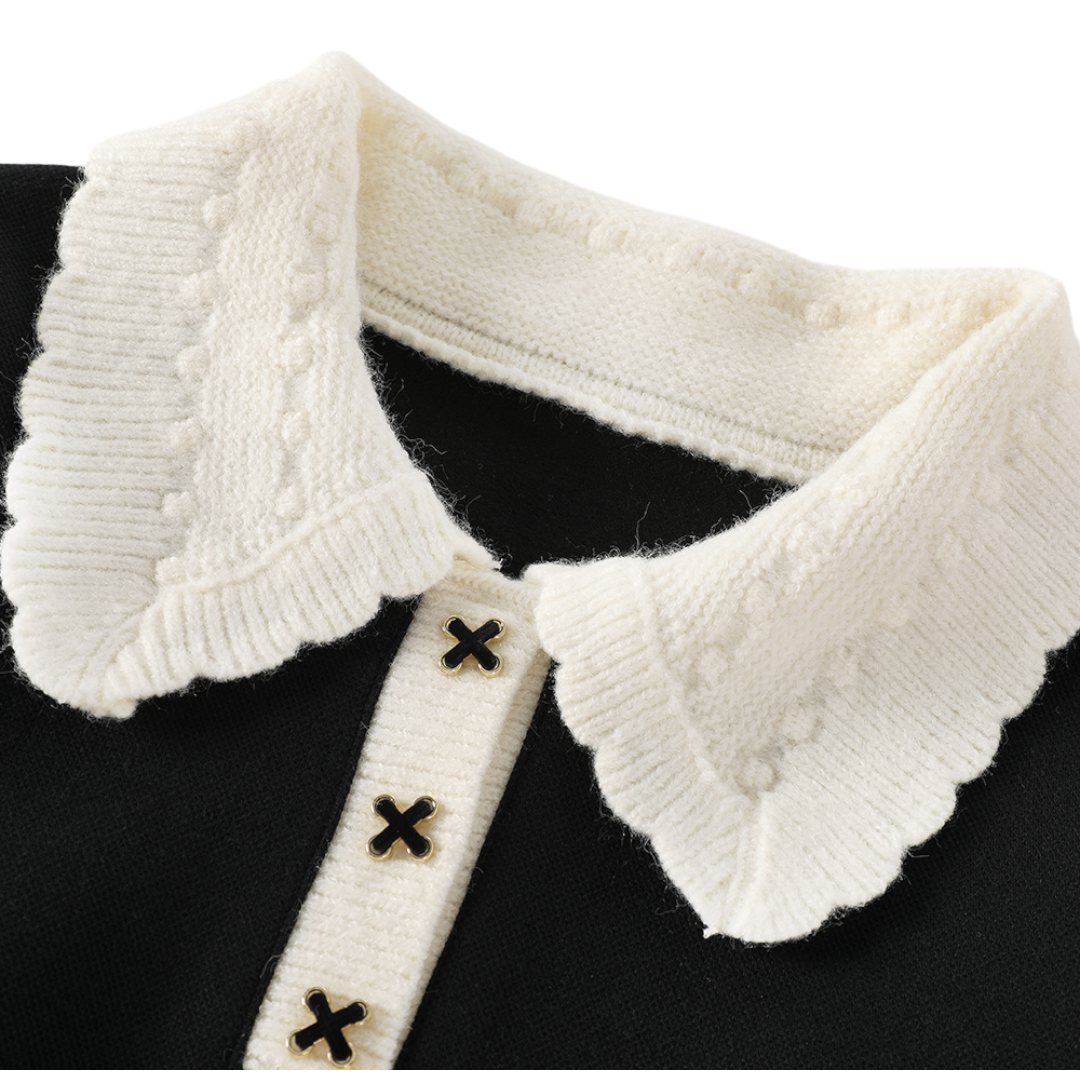 Elegant Zip Polo Sweatshirt | ポロ襟スウェット