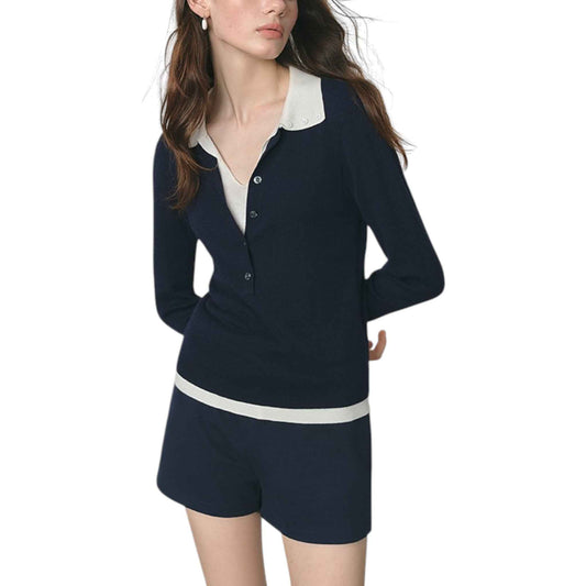 Elegant Pleated Knit Cardigan プリーツ ニット カーディガン