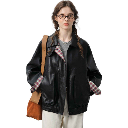 Premium Ladies Leather Jacket レディース本格レザージャケット BF風