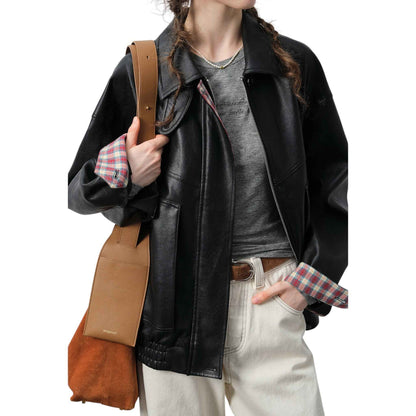 Premium Ladies Leather Jacket レディース本格レザージャケット BF風
