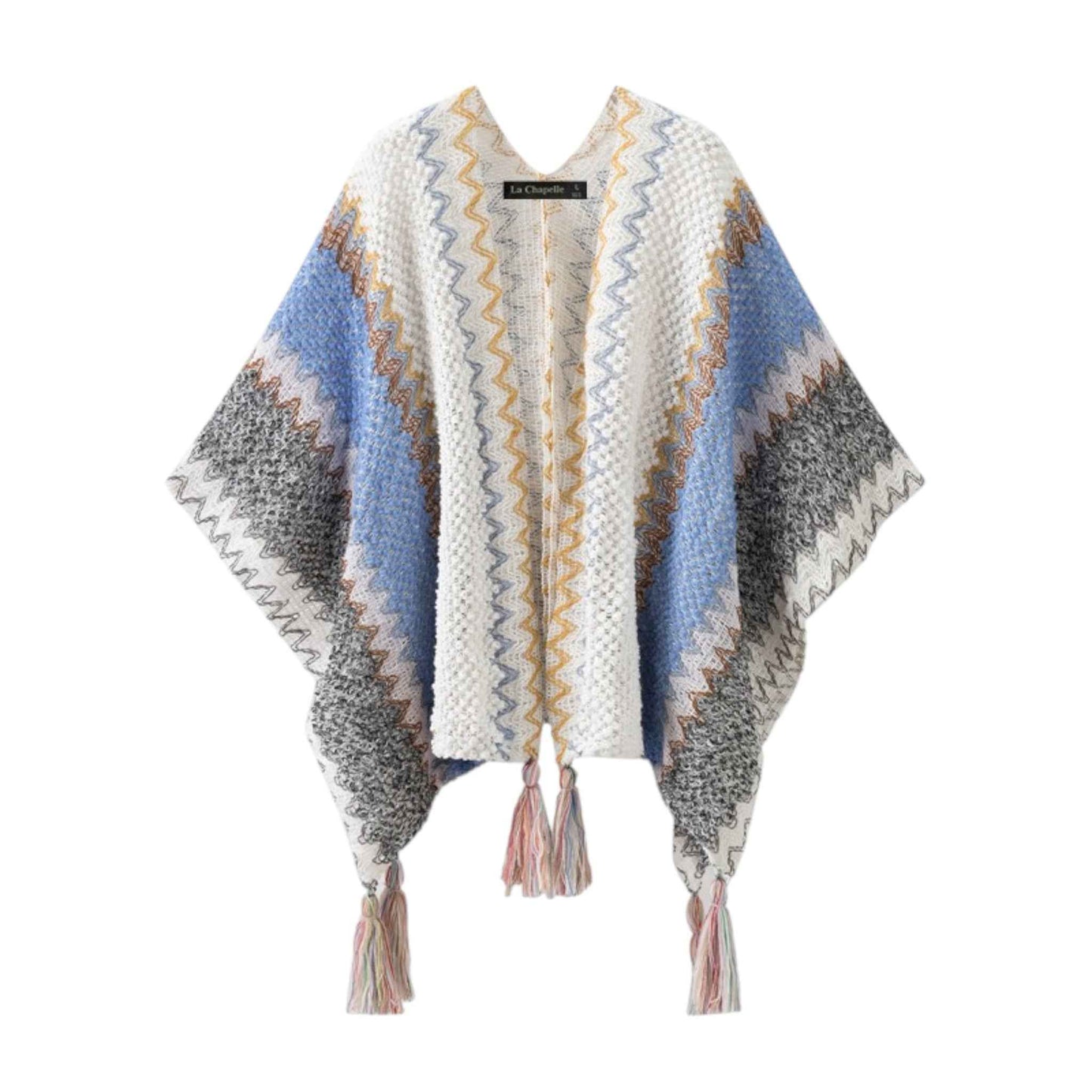 Luxe Cape | エレガント フリンジ ニットケープ