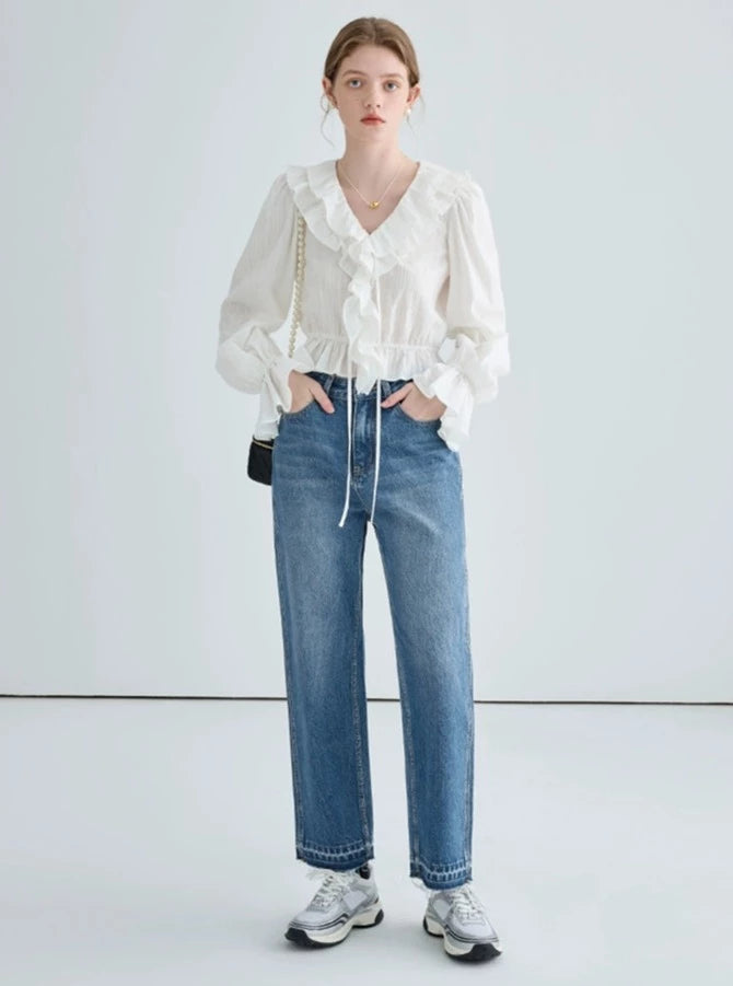 ANKLE LENGTH JEANS PANTS