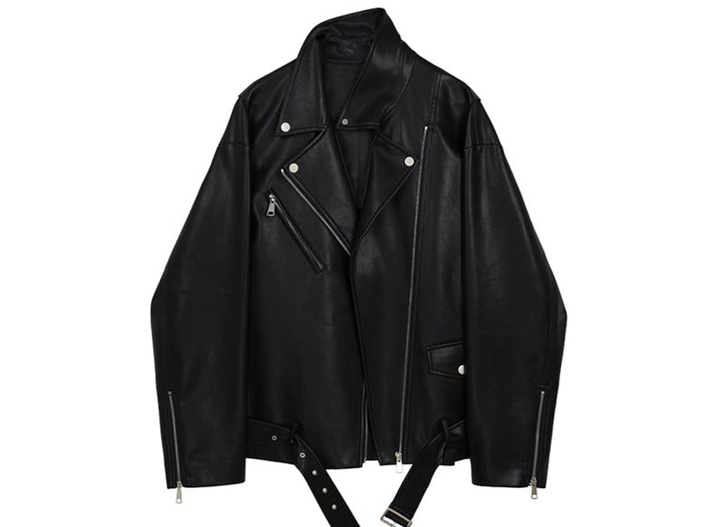 BIKER WIND LEATHER JACKET