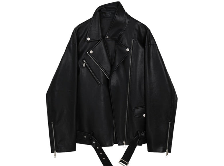 BIKER WIND LEATHER JACKET