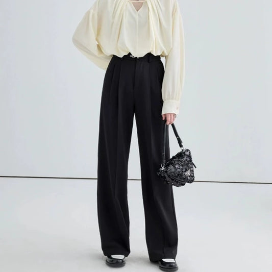 LOOSE DRAPING STRAIGHT PANTS