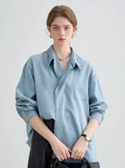 LONG SLEEVE DENIM SHIRT